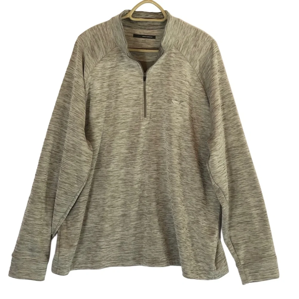 Greg Norman Men's Quarter - Zip Pullover Heather Gray Sweater. Size 2X